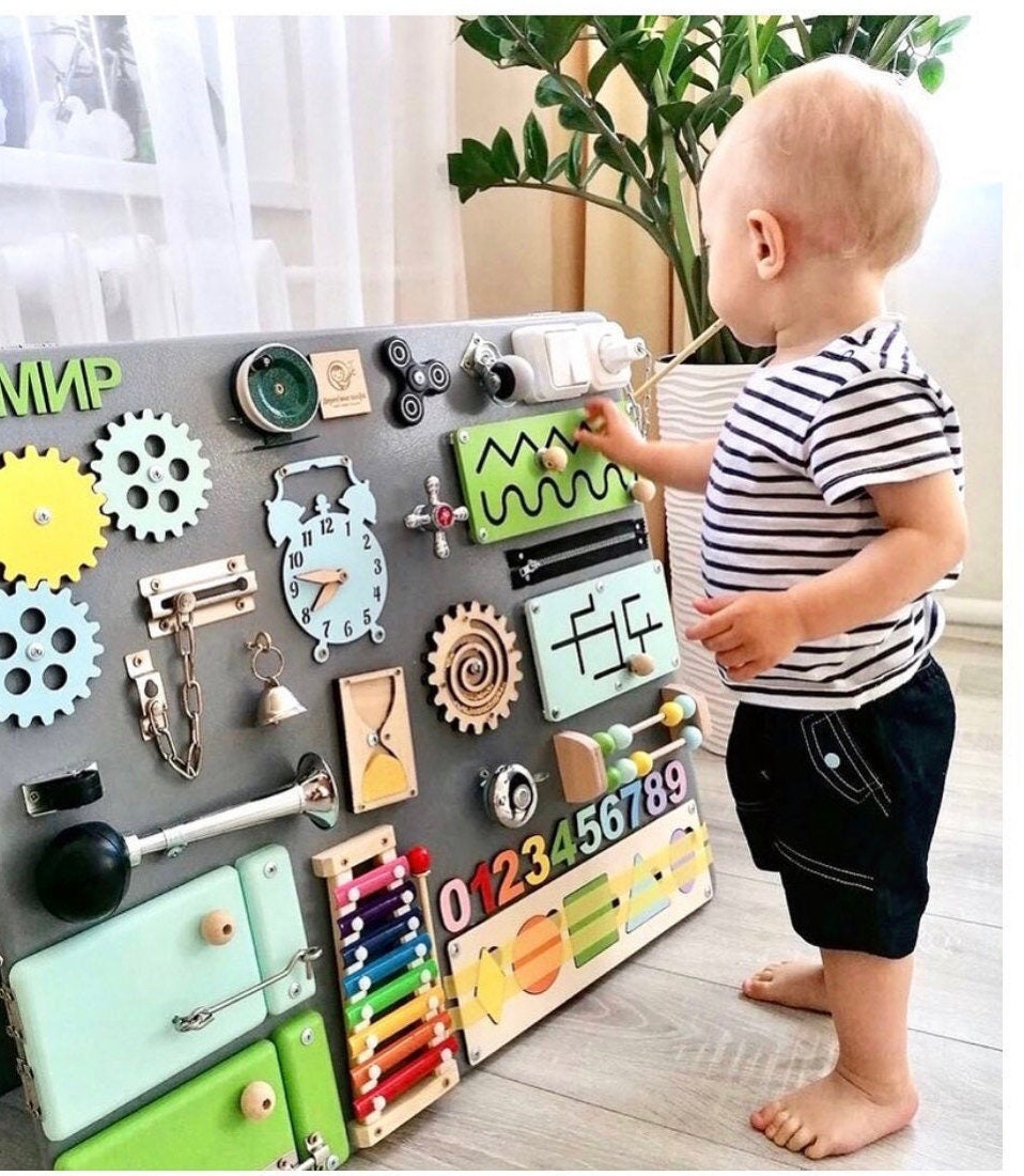 Buy Montessori Activity Board, Toddler Busy Board for Boys