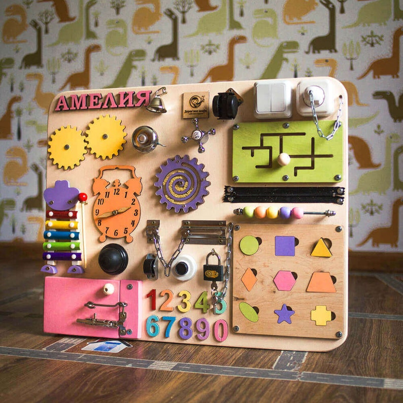 Toddler Busy Board Baby Shower Gift Busy Board Montessori Etsy UK