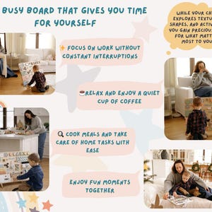 Montessori Busy Board: Toddler Sensory Activity Board, 1st Birthday Gift image 8