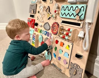 Libro Busy Board Montessori De Fieltro Para Niños De 1 A 5 Años, Juguete Sensorial Con 8 Paneles De Actividades, Ideal Para Viajes Y Aprendizaje Temprano