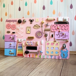 Tablero de actividades personalizado, regalo de Navidad para bebés, tablero de actividades grande, regalo de Navidad para bebés, primer cumpleaños, pared sensorial, tablero de actividades, baby shower