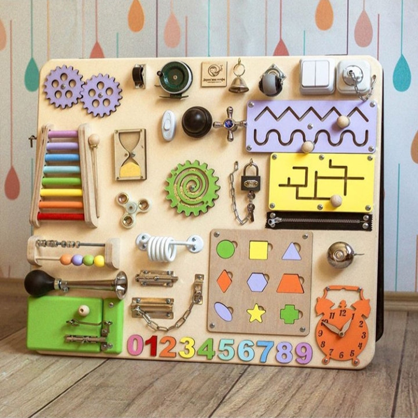 Toddler busy board wall busy board toddler boy baby shower Etsy