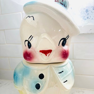 1950’s American Bisque Duck with a Hat Cookie Jar