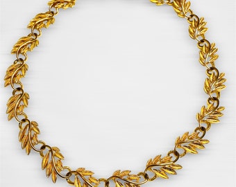 Vintage 1960’s Napier Gold Tone Statement Necklace # 4774743