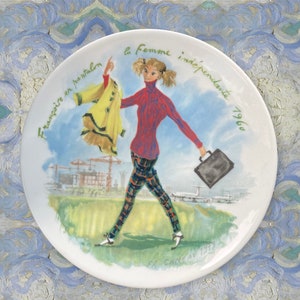 Francois In Trousers Independent Woman Porcelain Limoges Made In France Circa 1960s image 1