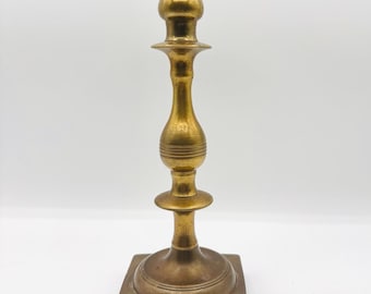 Antique Old English Heavy Solid Brass/Bronze Candlestick Holder
