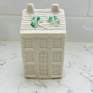 Antique Belleek Clover Irish Georgian House 8th Edition Christmas Tree Ornament. image 1