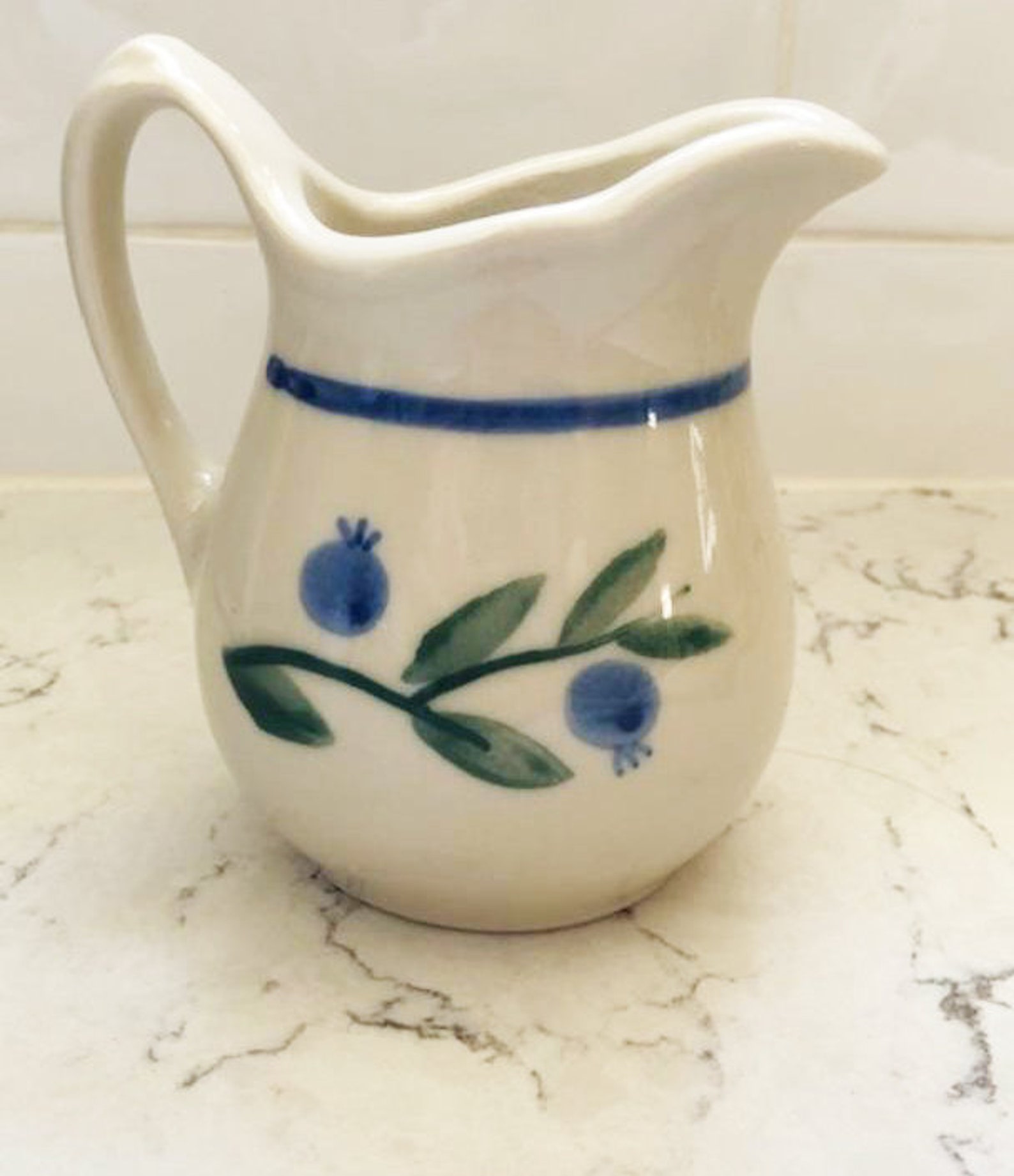 Vintage Hartstone Pottery Blueberry Heavy Creamer Blueberry Etsy
