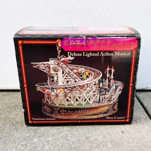 Enesco Victorian Colossal Coaster Deluxe Lighted Action Musical Music Box