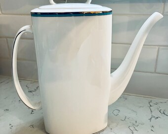 Like New _Kate Spade New York  "Library Lane Aqua" Coffee Pot by Lenox