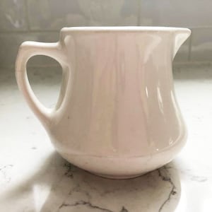 Vintage Heavy Homer Laughlin Creamer Hotel Ironstone China Syrup Pitcher Modern Farmhouse