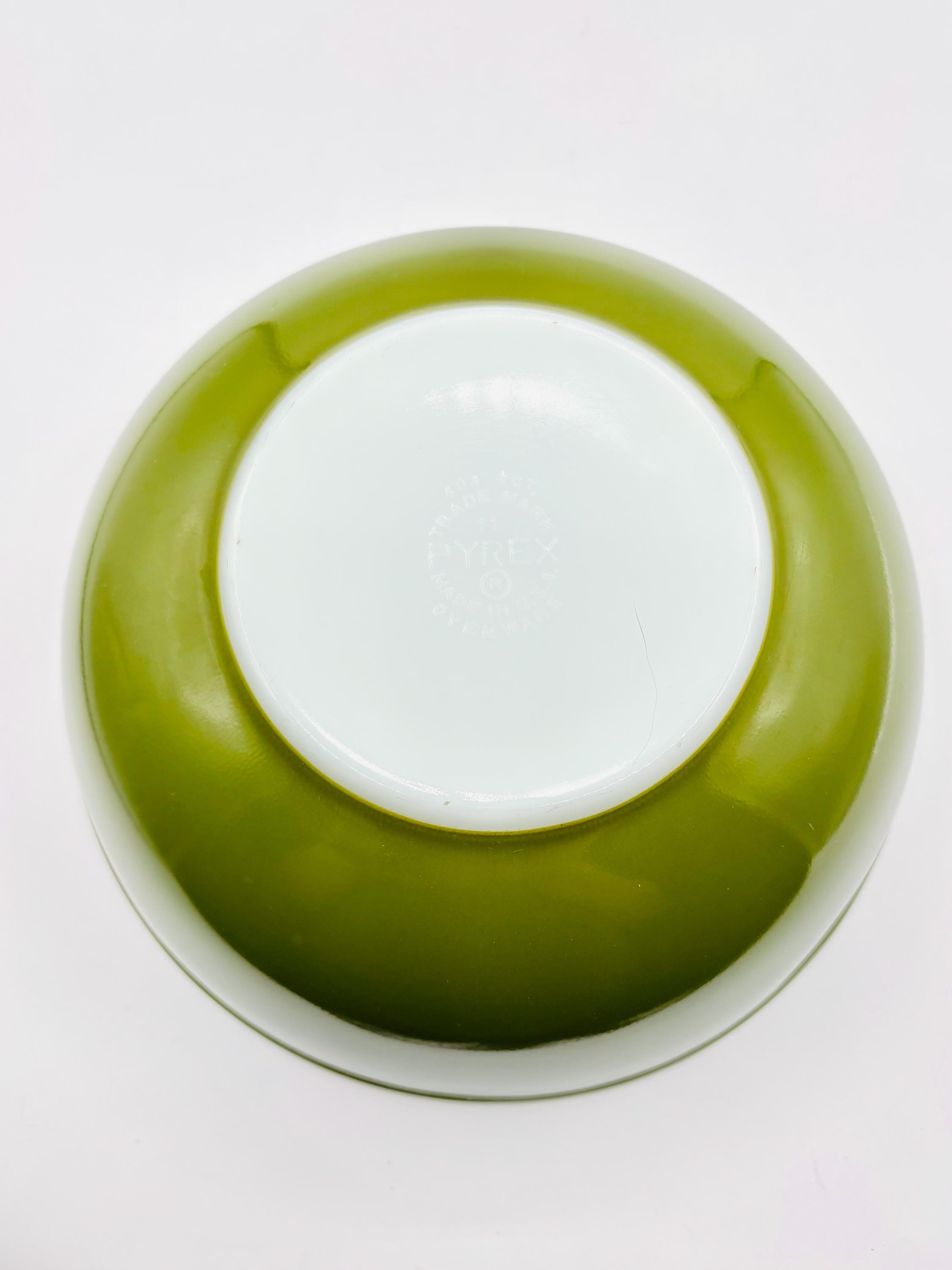 Vintage Pyrex Avocado Green #404 Solid Color Nesting Mixing Bowl — 4 ...