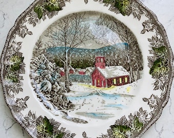 Antique Fine China The Friendly Village Johnson Bros Made in England, Antique The School House
