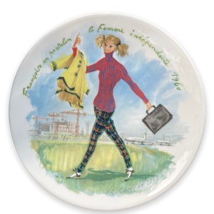 Francois In Trousers Independent Woman Porcelain Limoges Made In France Circa 1960s image 2