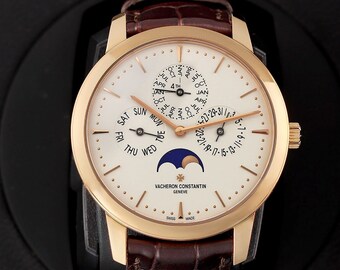 VACHERON CONSTANTIN Patrimonium eeuwigdurende kalender roze goud herenhorloge Artikelnr. 43175000R-9687