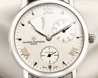 VACHERON CONSTANTIN Patrimony orologio automatico da uomo con quadrante bianco articolo n. 47200000G-9019-PREOWNED