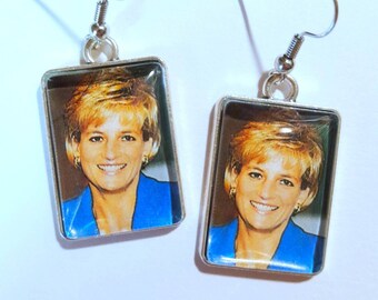 Princess Diana Cambodia Postage Stamp Earrings - Unusual Unique Jewellery Jewelry Mum Sister Aunt Friend Gift Retro Rigg House Co