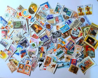 50 or 100 Postage Stamps from around the world - Craft Collecting Card Making Scrapbooking stamp bundle bulk Rigg House Co Scotland