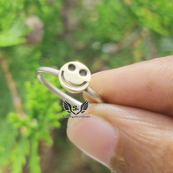 Silver Smile Ring 925 Sterling Silver Ring Handmade Ring Silver