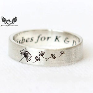 Personalized Ring, 925 Sterling Silver Ring, Silver Engraved Ring, Flower Silver Ring, Silver Band Ring, Handmade Ring, Gifts For Her