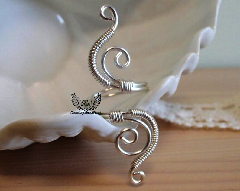 Silver Rope Wire Ring Wire wrapped Ring Handmade Ring Silver Ring co-626 Silver Wire Ring Adjustable Ring 925 Sterling Silver Ring