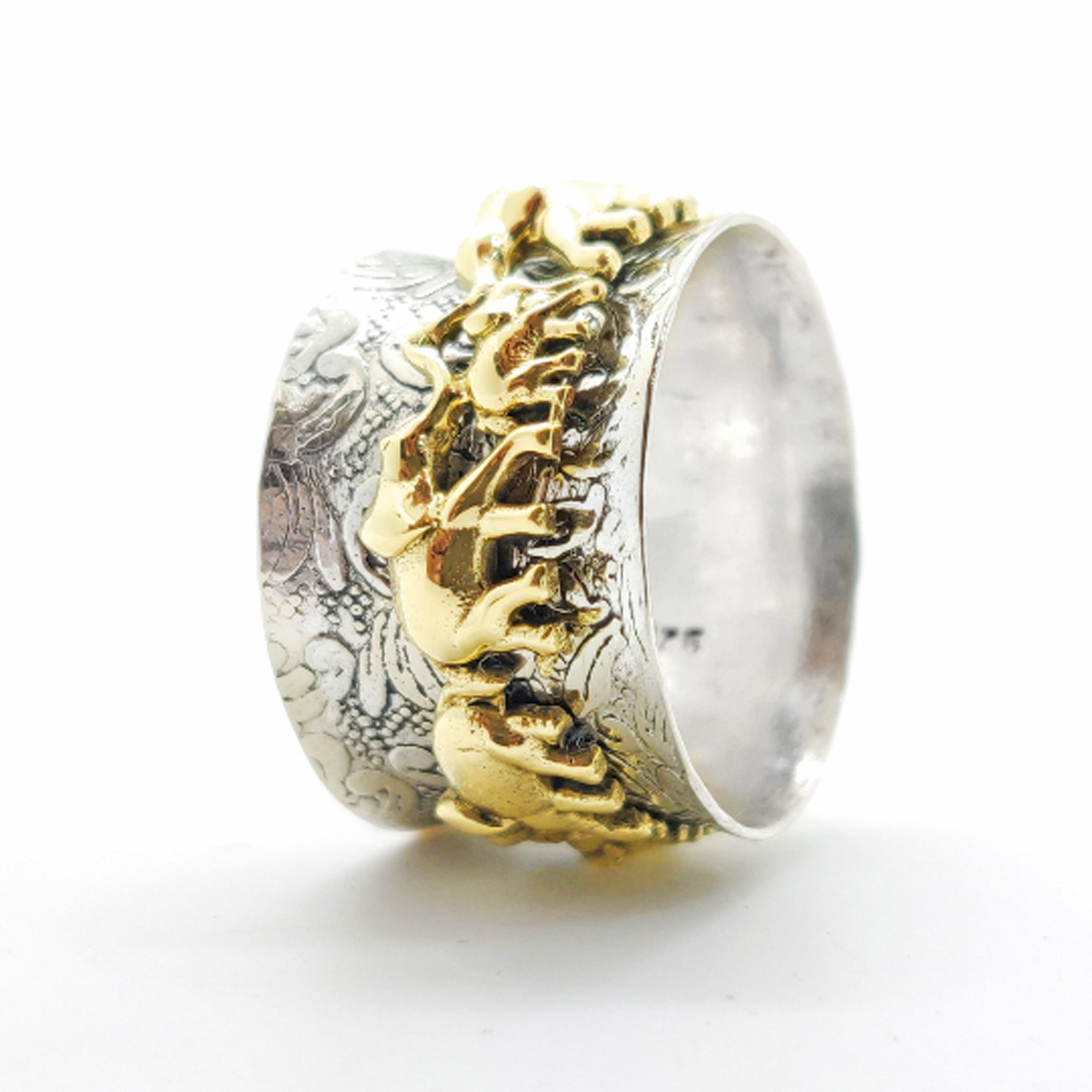 Elephant Spinner Ring Brass Ring Unique Item Gift Ring Etsy