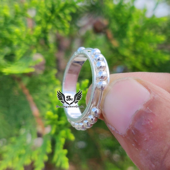 Orbit Ring 925 Sterling Silver Beads Ring Rose Filled - Etsy
