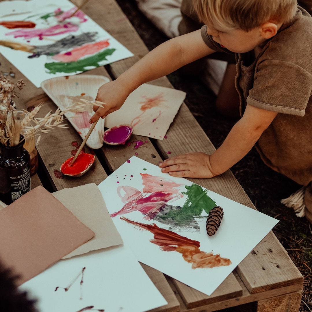 Rainbow Collection Earth Paints Etsy