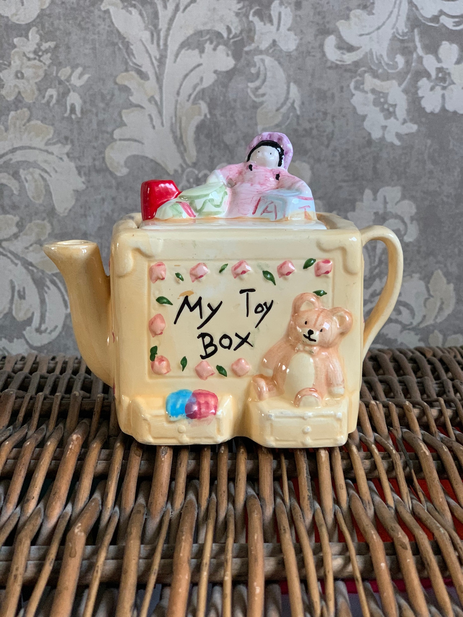 Vintage Toy Box Teapot Etsy