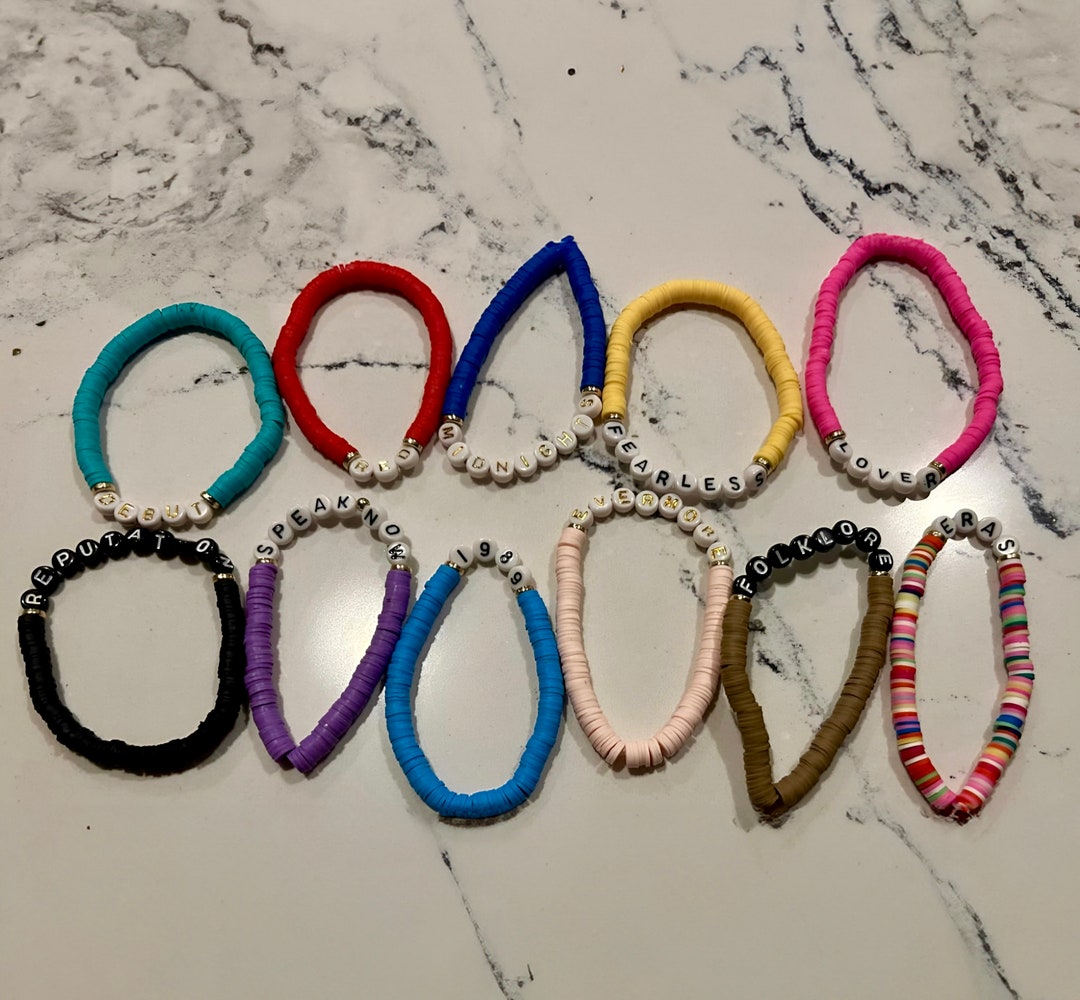 Taylor Swift Clay Beaded Bracelets 11PCS Etsy