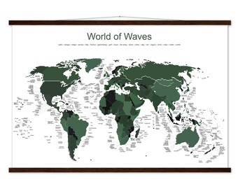 World of Waves Surfkarte - Waldgrün Version