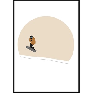 Snowboarder - Póster de papel mate premium