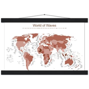 World of Waves Surfkarte - Version lave rouge
