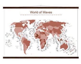 World of Waves Surfkarte - Rote Lava Version