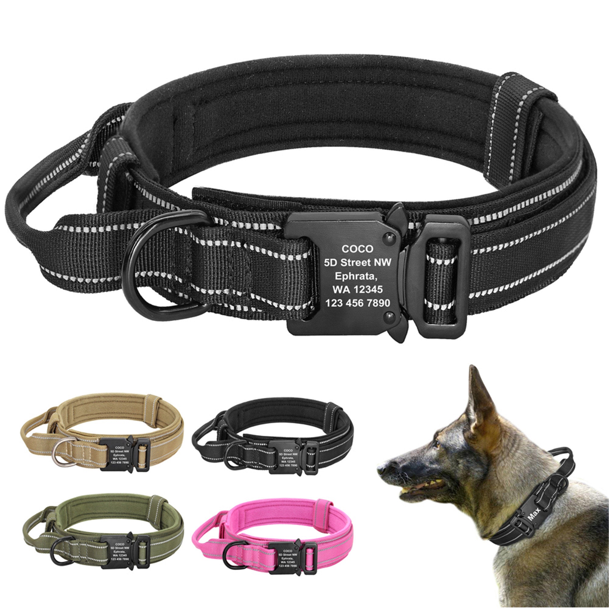 Tactical Dog Collar Military Nylon Pet Collar Customized Pet Etsy