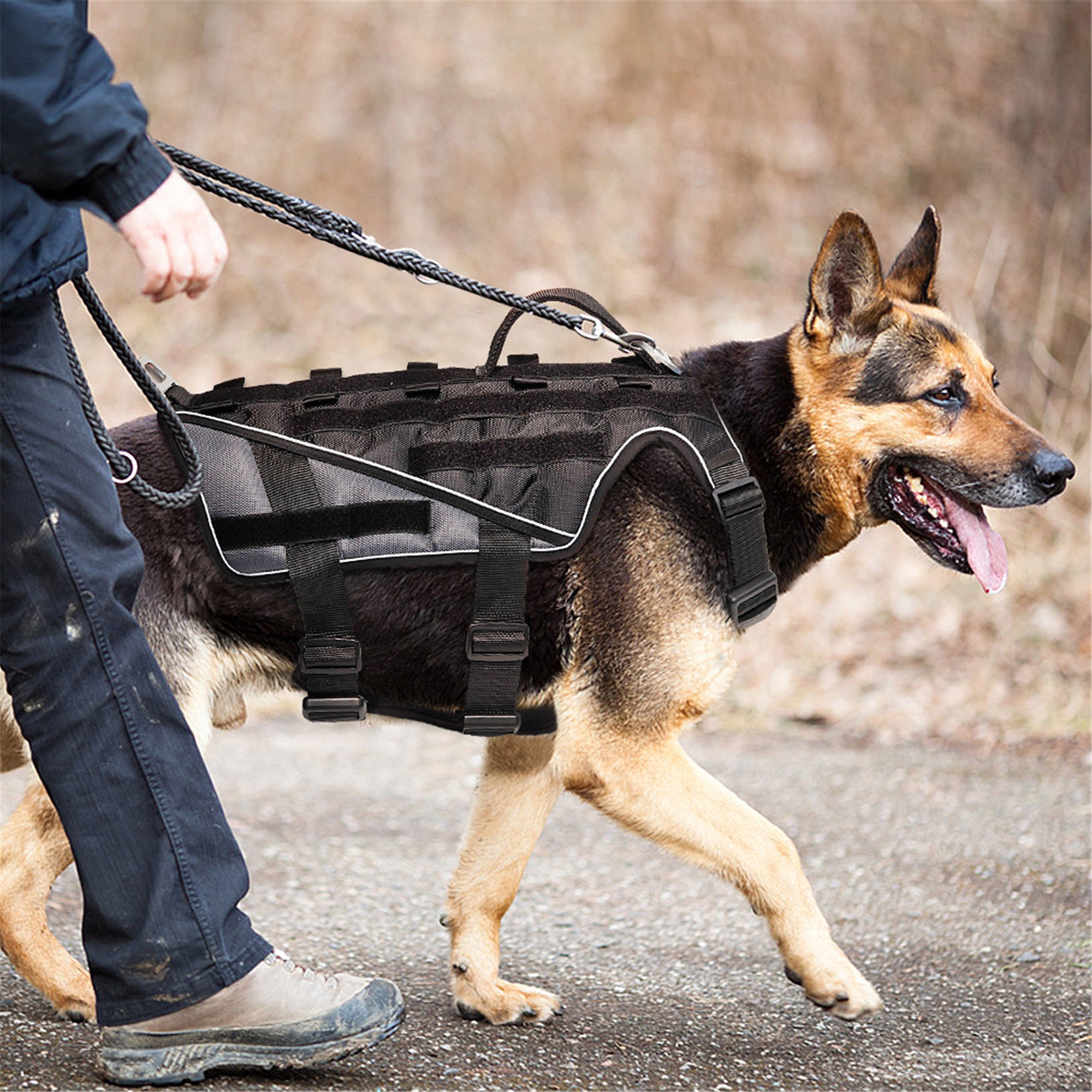 Reflective Tactical Dog Harness Military Pet Dog Vest With Etsy