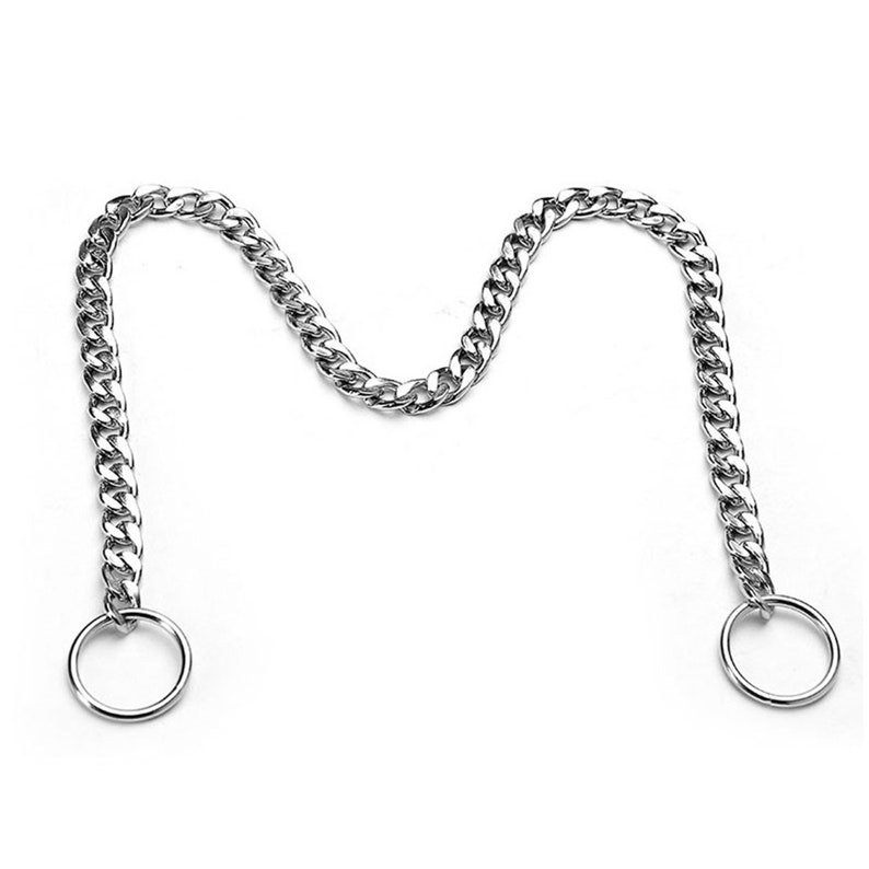 Smooth Flat Chain Dog Collar Silver Cuban Link Dog Slip Chain Etsy