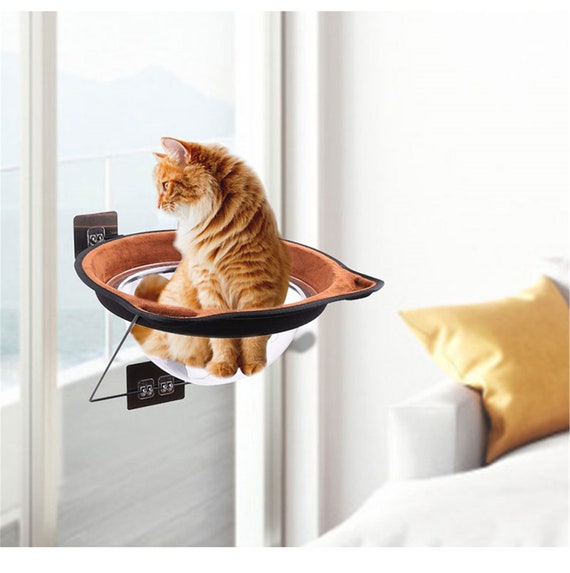 Window Mounted Pet Cat Hammock Suction Pet Hanging Beds Space Capsule Sofa Mat Cat Sunny Seat Cushion Comfortable Pet Bed