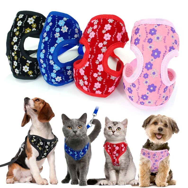 Cute Cat Harness and Leash Set Mesh Kitten Puppy Vest Etsy