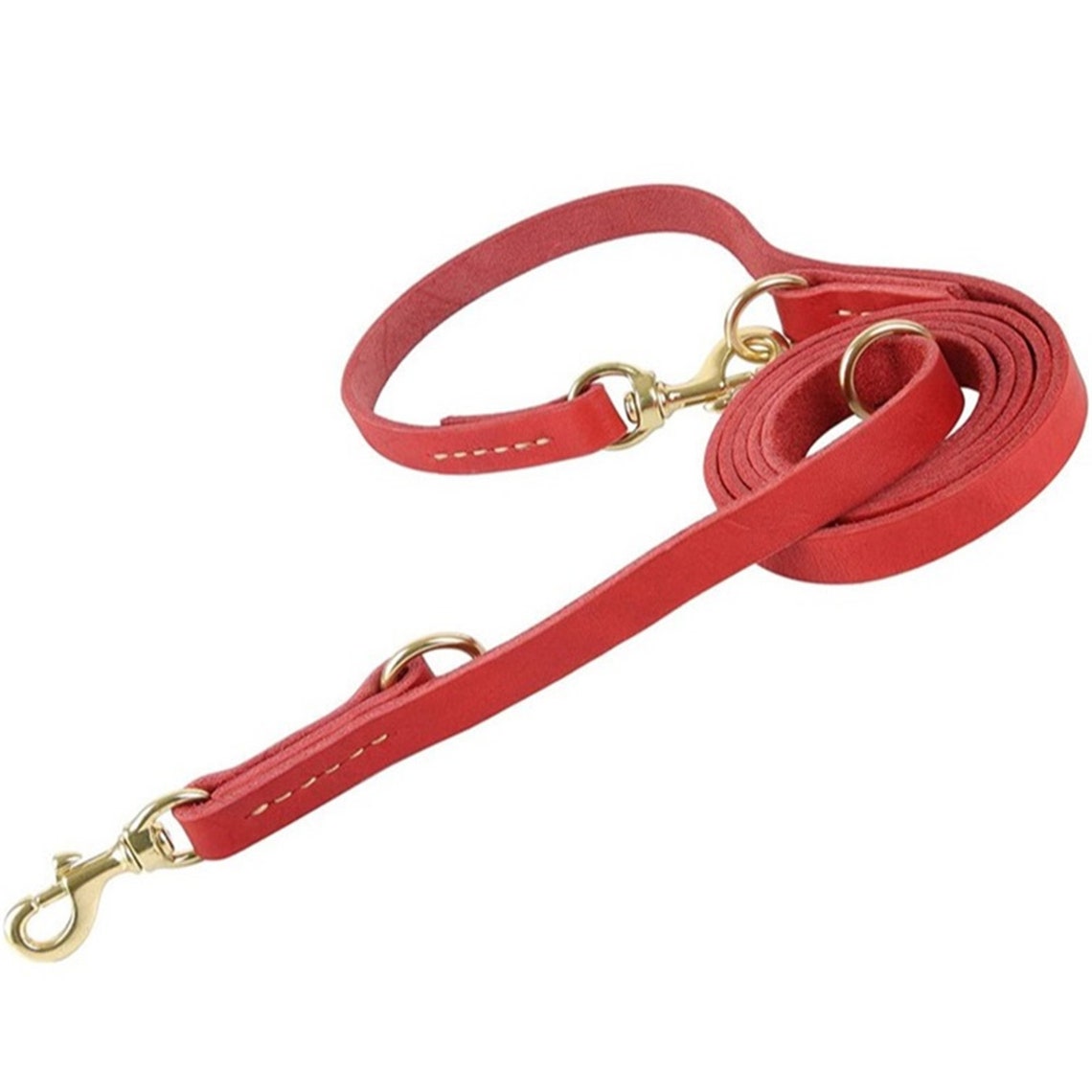 Zwei Hundeleine Echtleder Doppelleinen P Kettenhalsband Langes Etsy