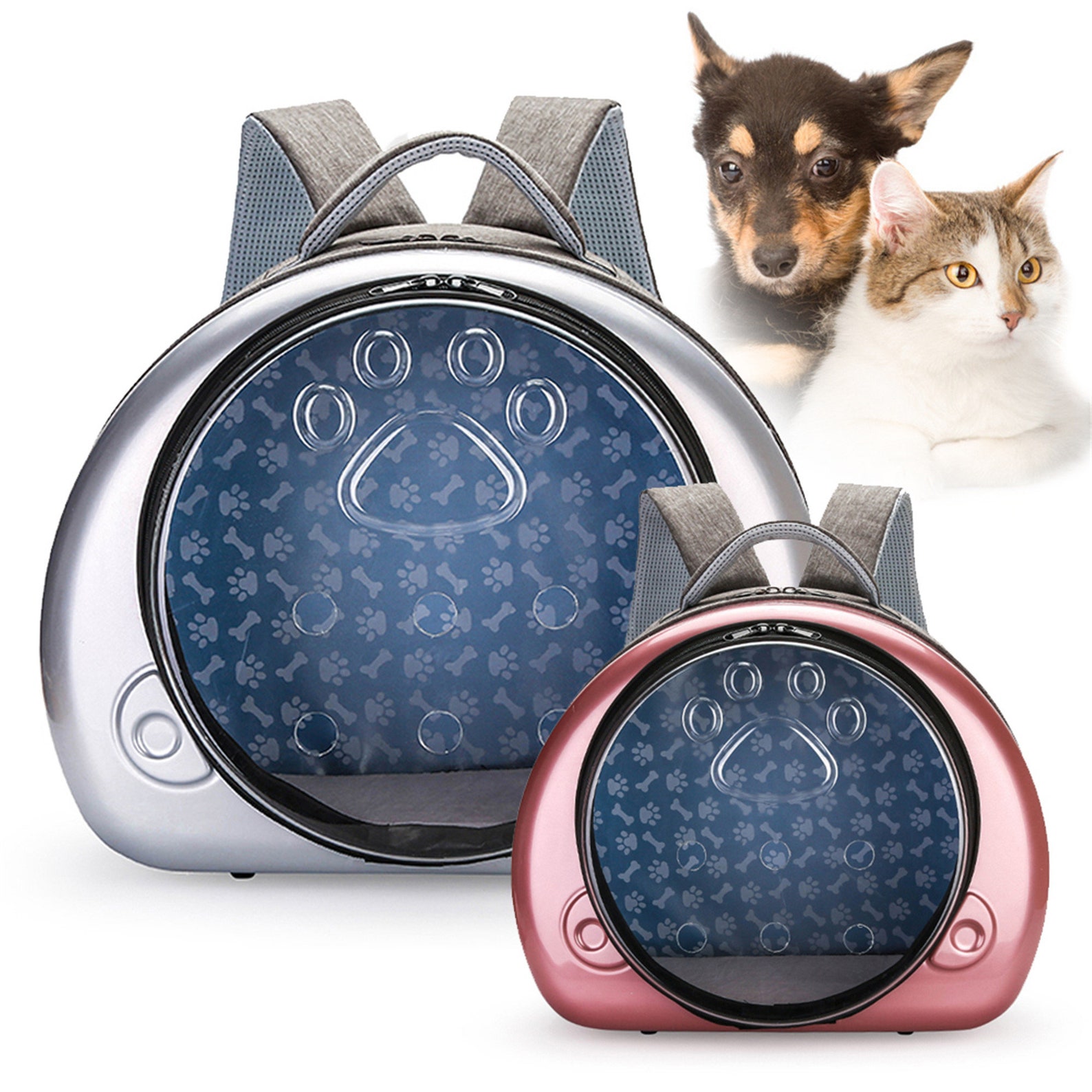 Double Shoulder Cat Carrier Backpack Breathable Portable Pet Etsy