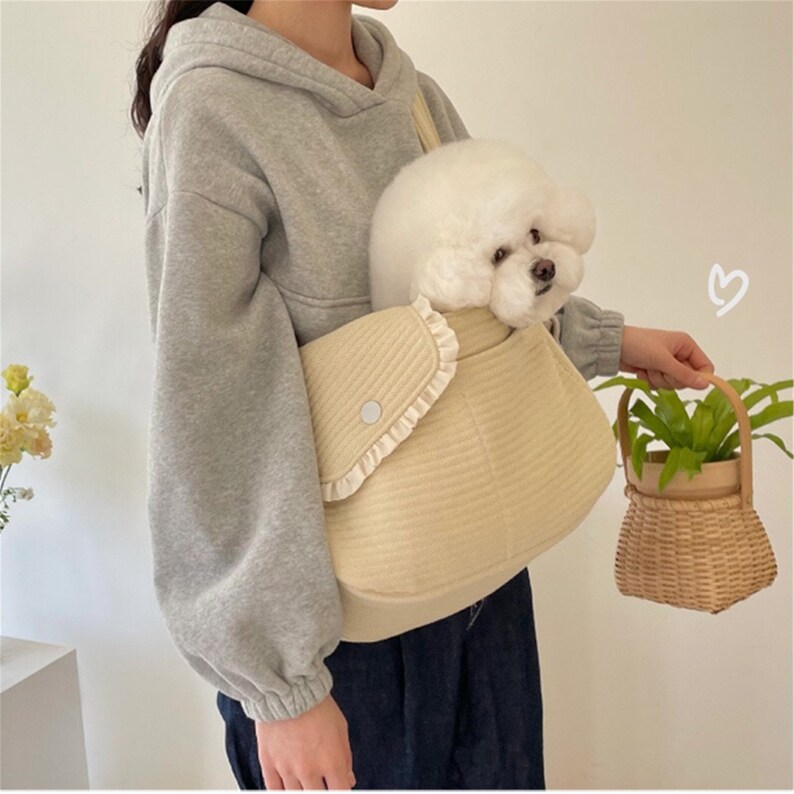 Pet Dog Carrier Bag Fashionable Dog Bag Canvas Breathable Etsy