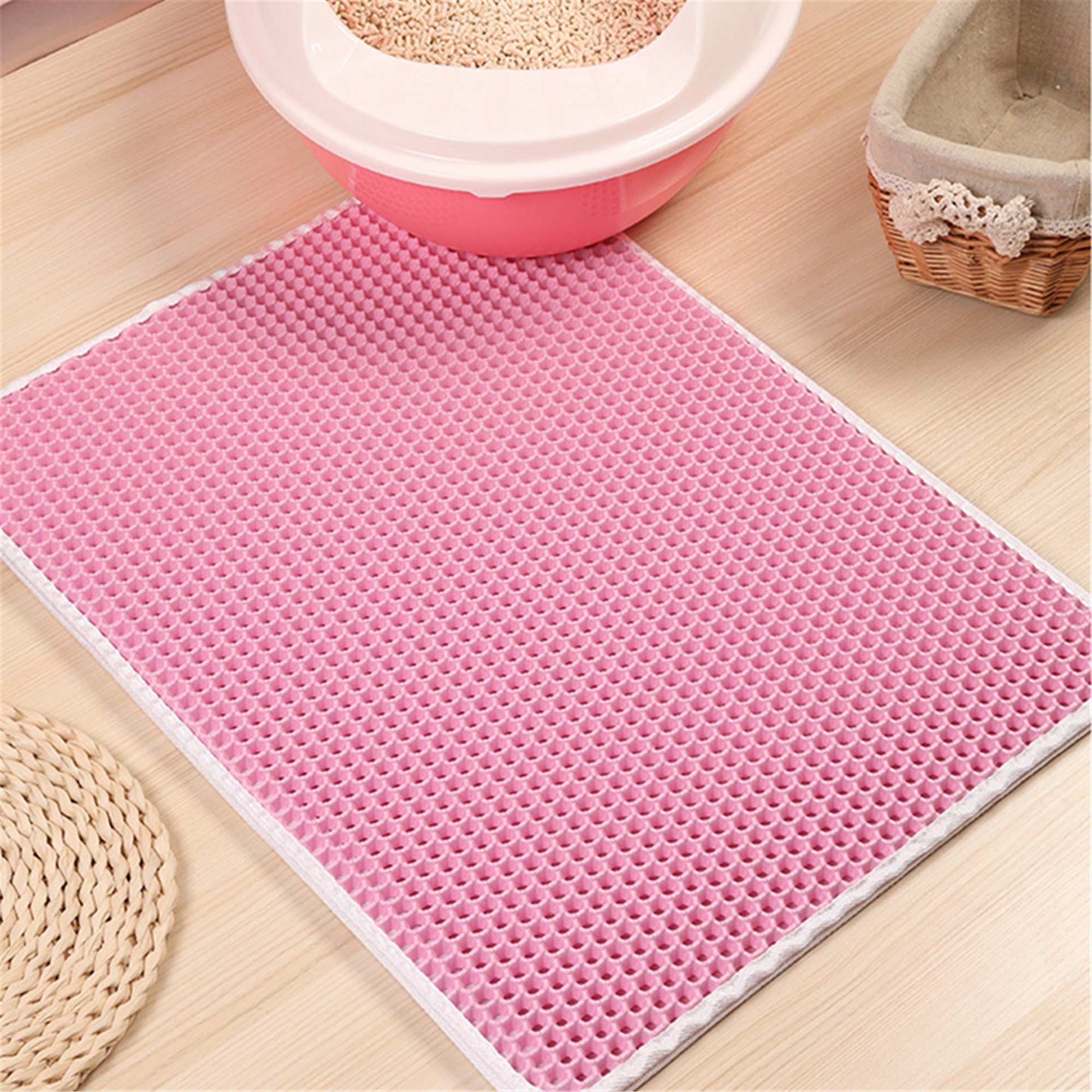 Waterproof Pet Cat Litter Mat Washable Foldable Doublelayer Etsy