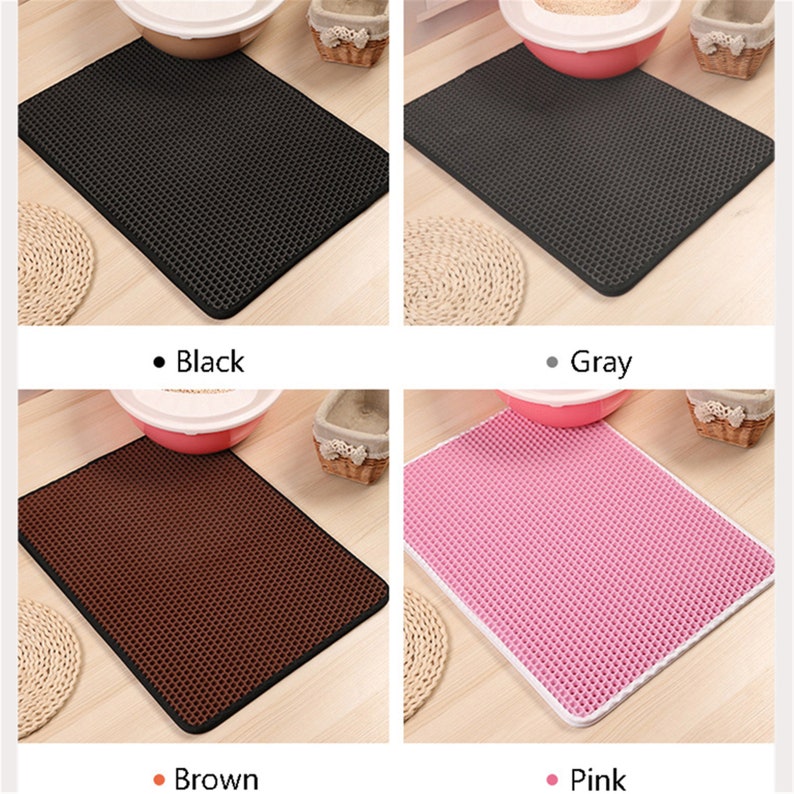 Waterproof Pet Cat Litter Mat Washable Foldable Doublelayer Etsy