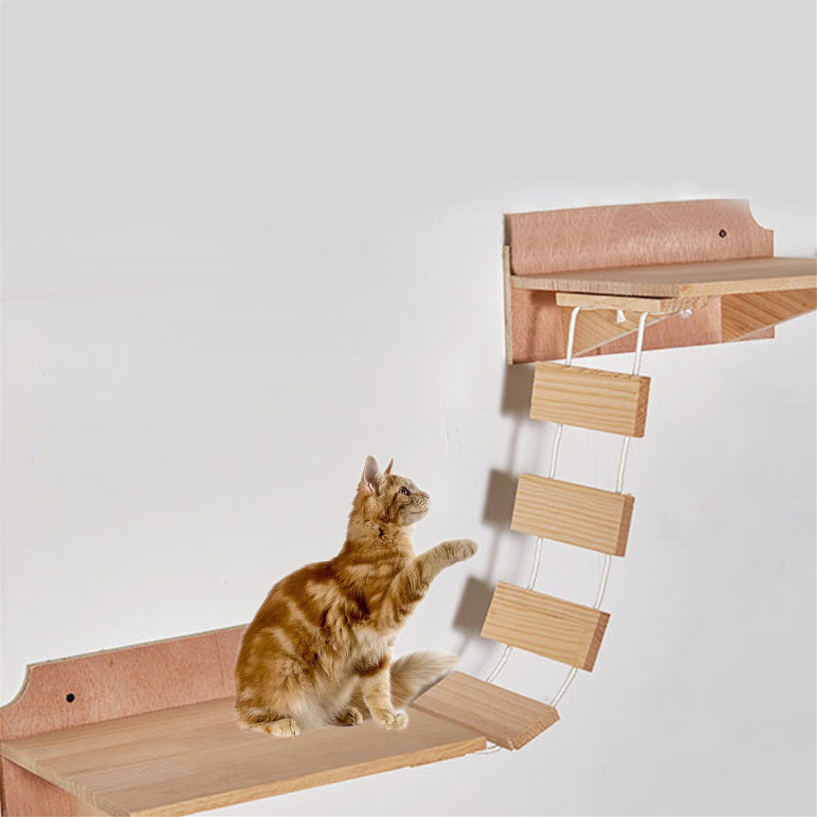 Passerelle de chat escalade cadre bois pet cat tree house bed Etsy