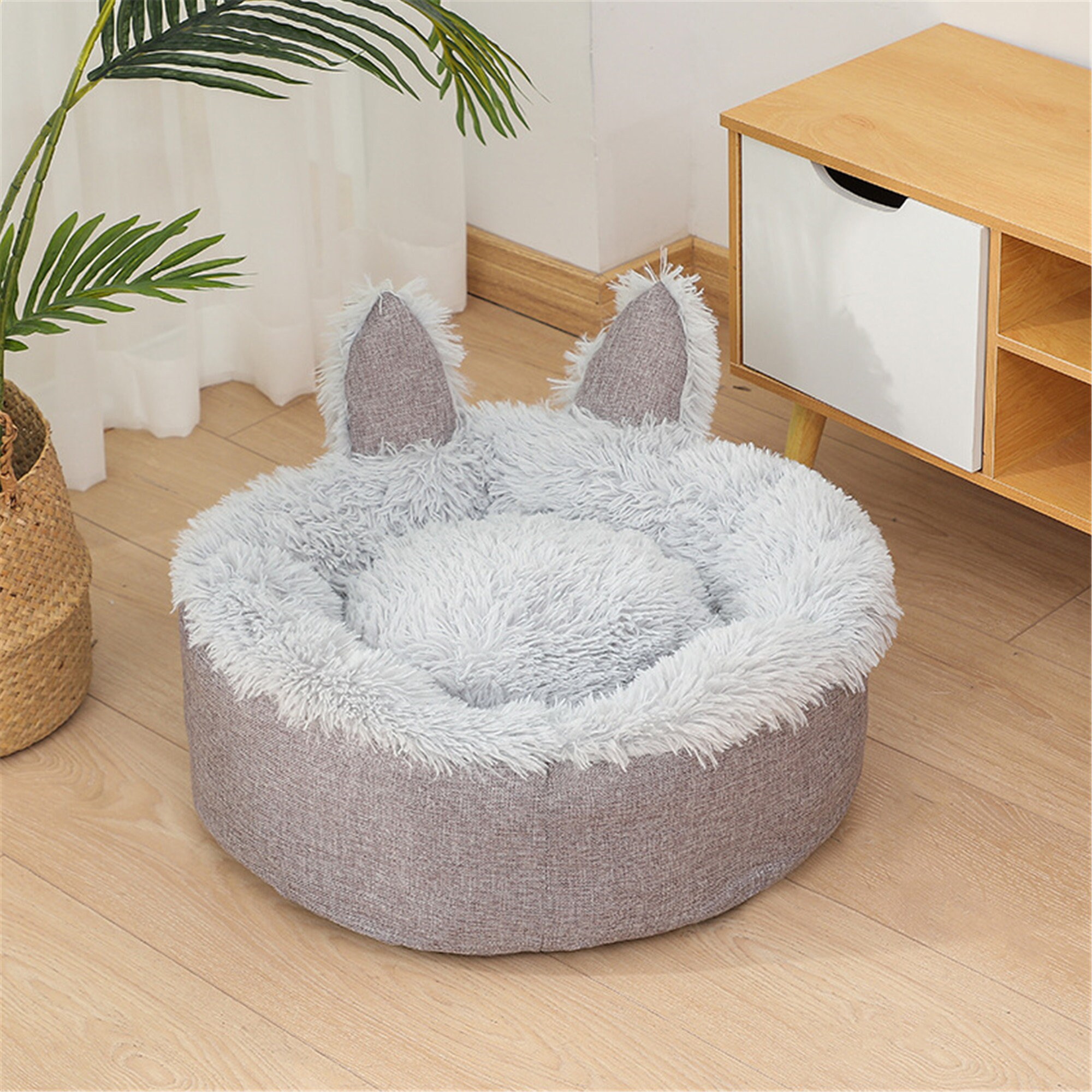 Warm Cat Bed House Cat Nest Soft Long Plush For Small Dogs Etsy