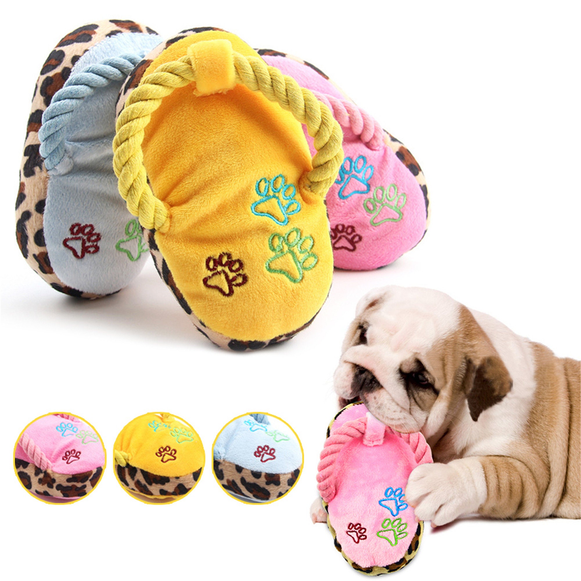 Dog Toy Slipper Shoes Shape Pet Dog Biting Chew Pet Plush Toys Etsy