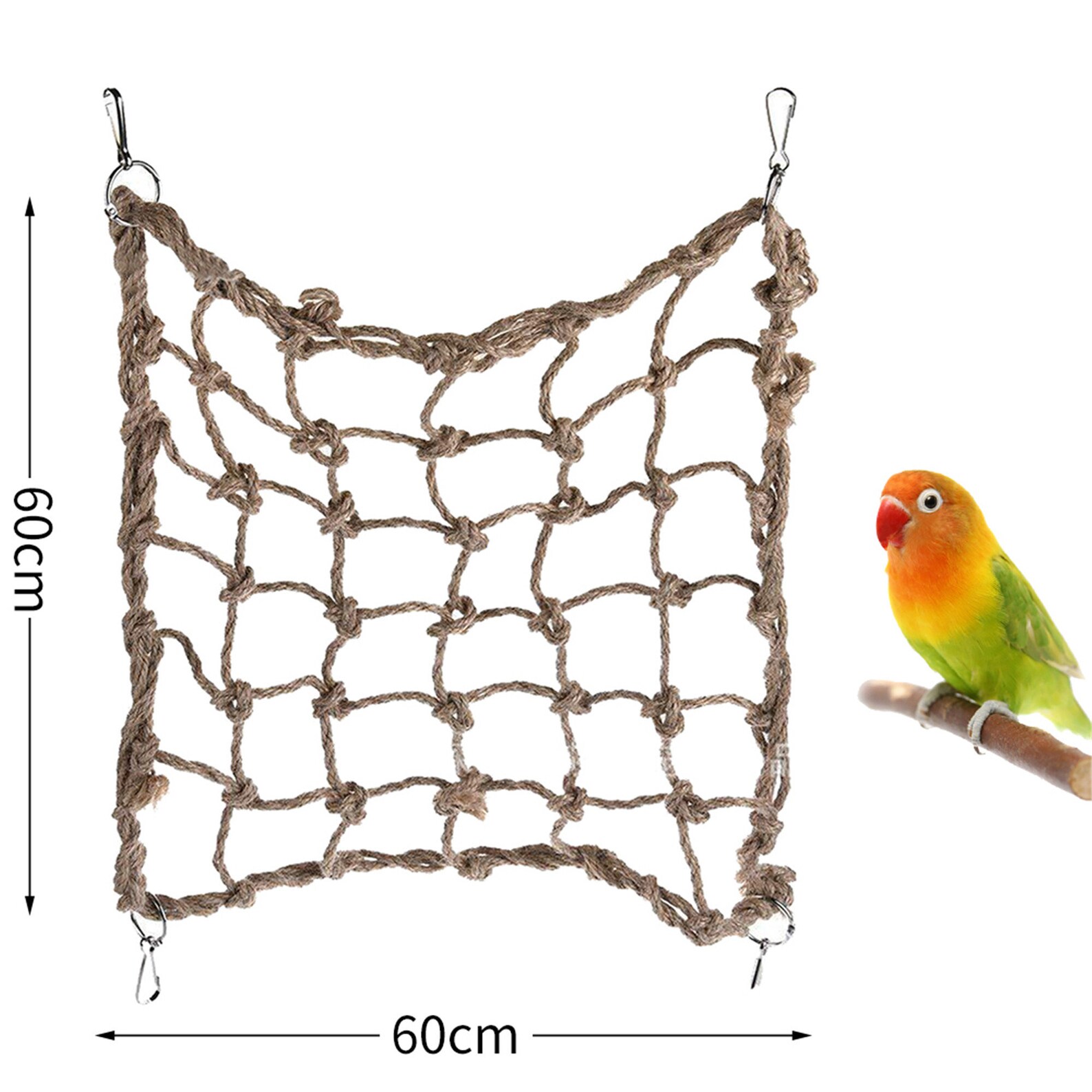 Pet Bird Climbing Net Bird Parrot Toys Hemp Rope Training Etsy