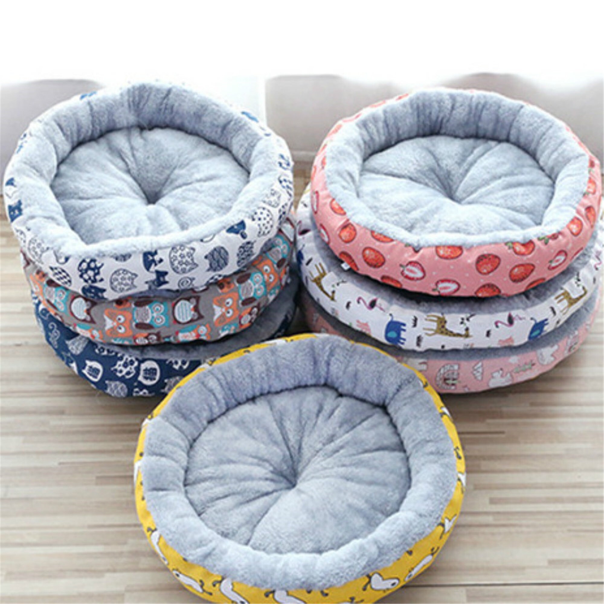 Soft Pet Bed Kennel Dog Round Cat Winter Warm Sleeping Bag Etsy Ireland