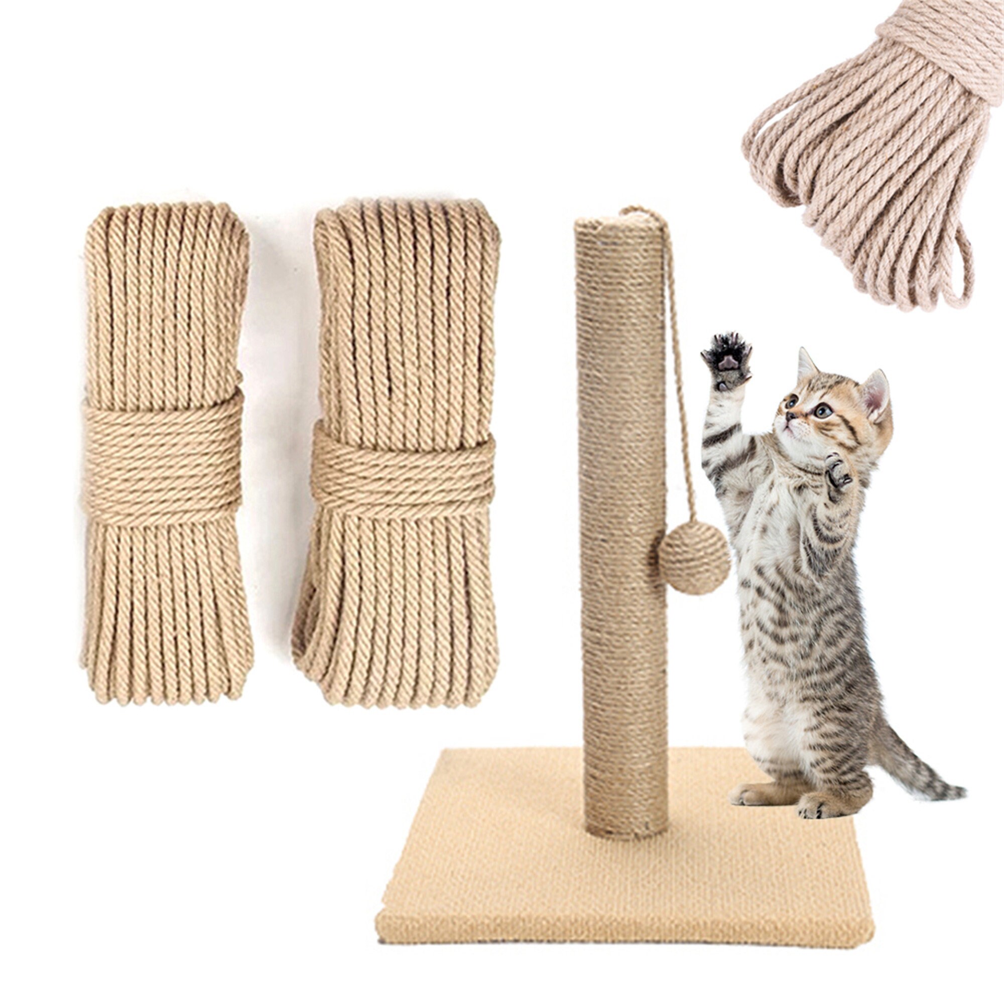 Sisal Rope Cat Pet DIY Scratching Post Toy Cat Climbing Frame Etsy